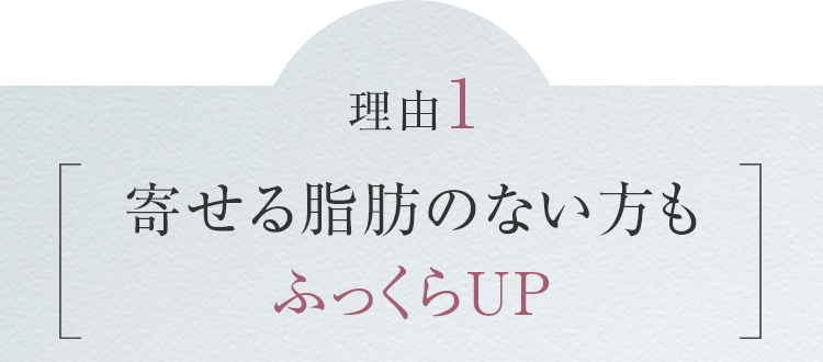 寄せる脂肪のない方もふっくらUP